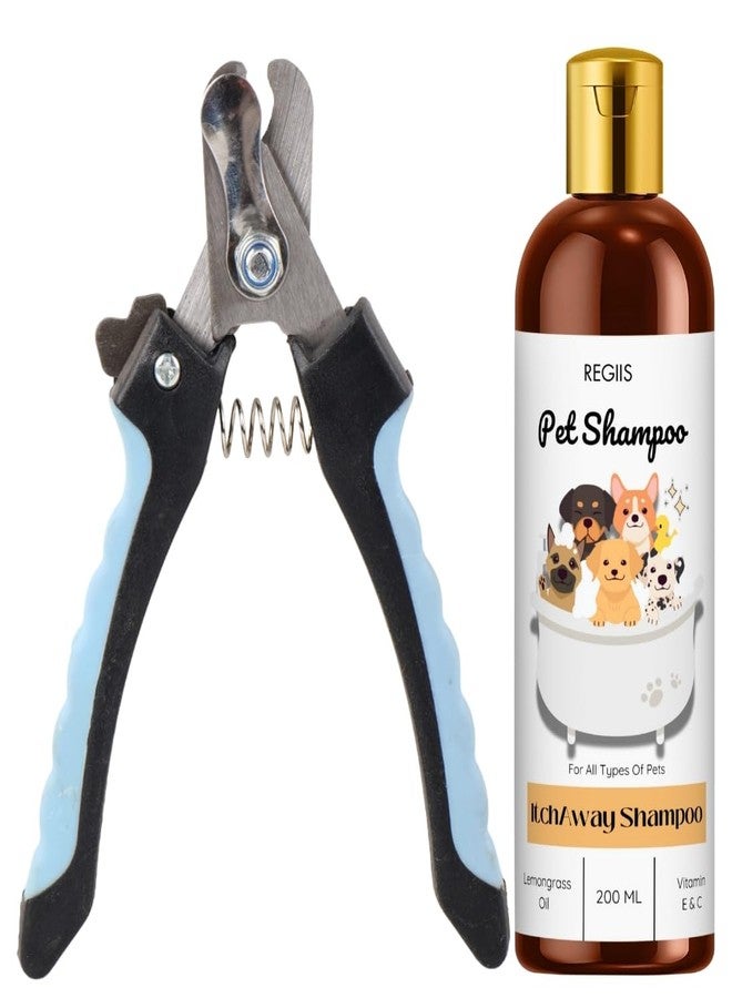 شامبو ريجيس للحيوانات الأليفة لجميع أنواع الحيوانات الأليفة، تركيبة مضادة للحكة مع زيت عشبة الليمون وفيتامين E وC، 200 مل (عبوة من قطعتين) - Image 1